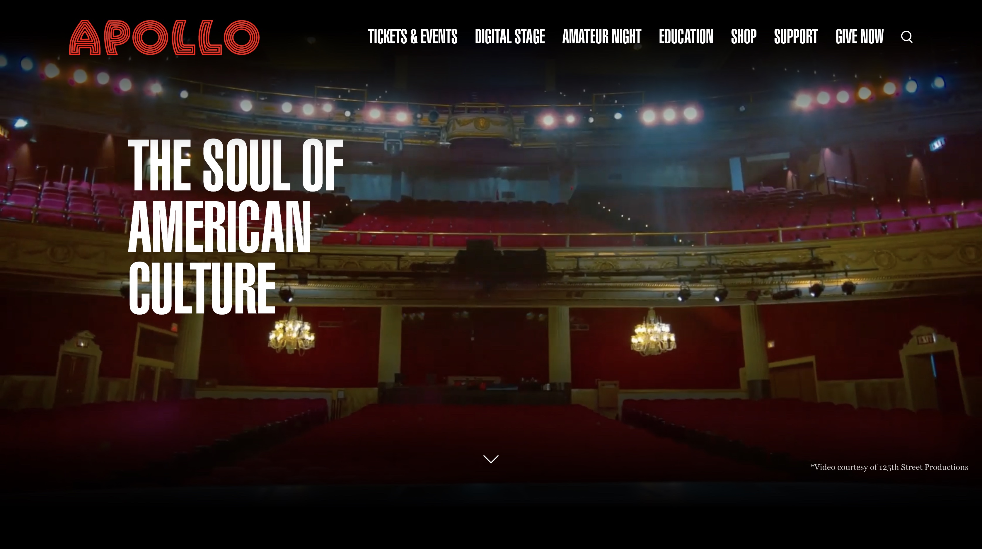 screenshot of Apollo's homepage