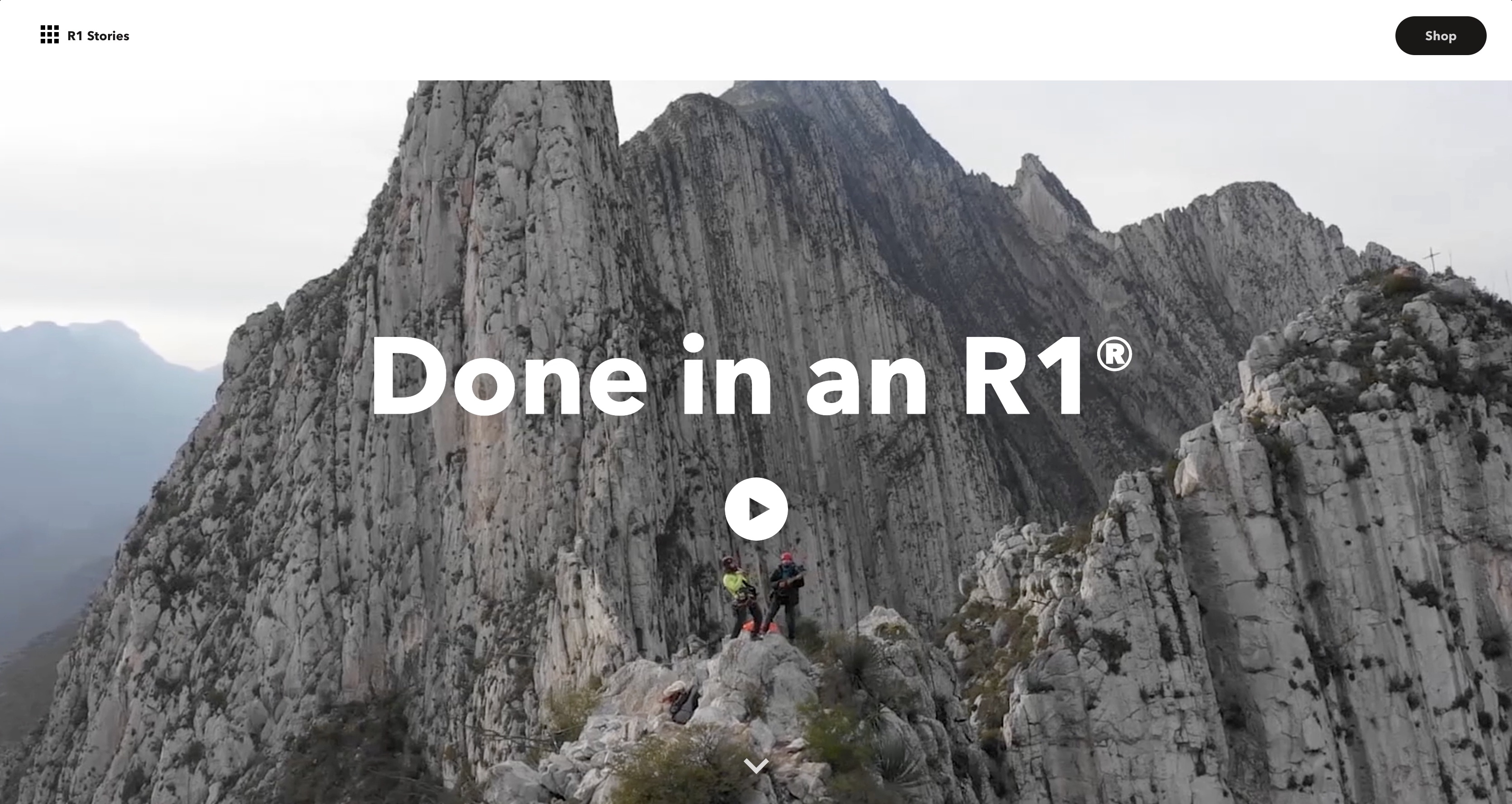 screenshot of Patagonia's Done in an R1 site